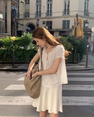 (予約) ounce / Garden lace blouse