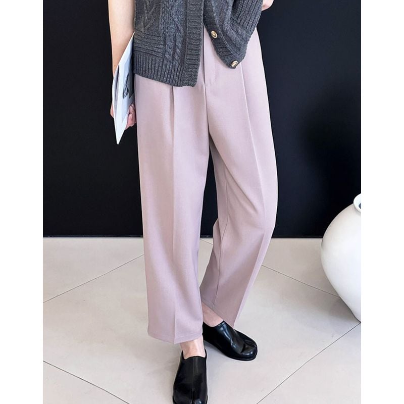 ワンタックセンタープレスストレートパンツ 201253