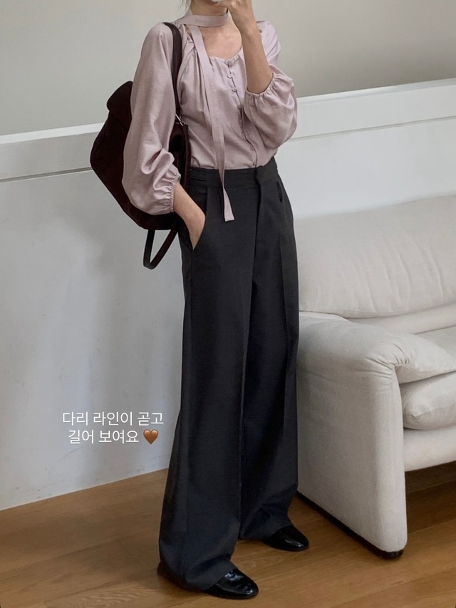 (予約) miel / Match wool slacks 2color