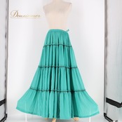 フラメンコ 衣装 ファルダ スカート ペチコート グリーン系 緑 軽い 薄い 透け感 ダンス パーティ 発表会 レース ペチコート レッスン用 ベリーダンス おしゃれ レディース