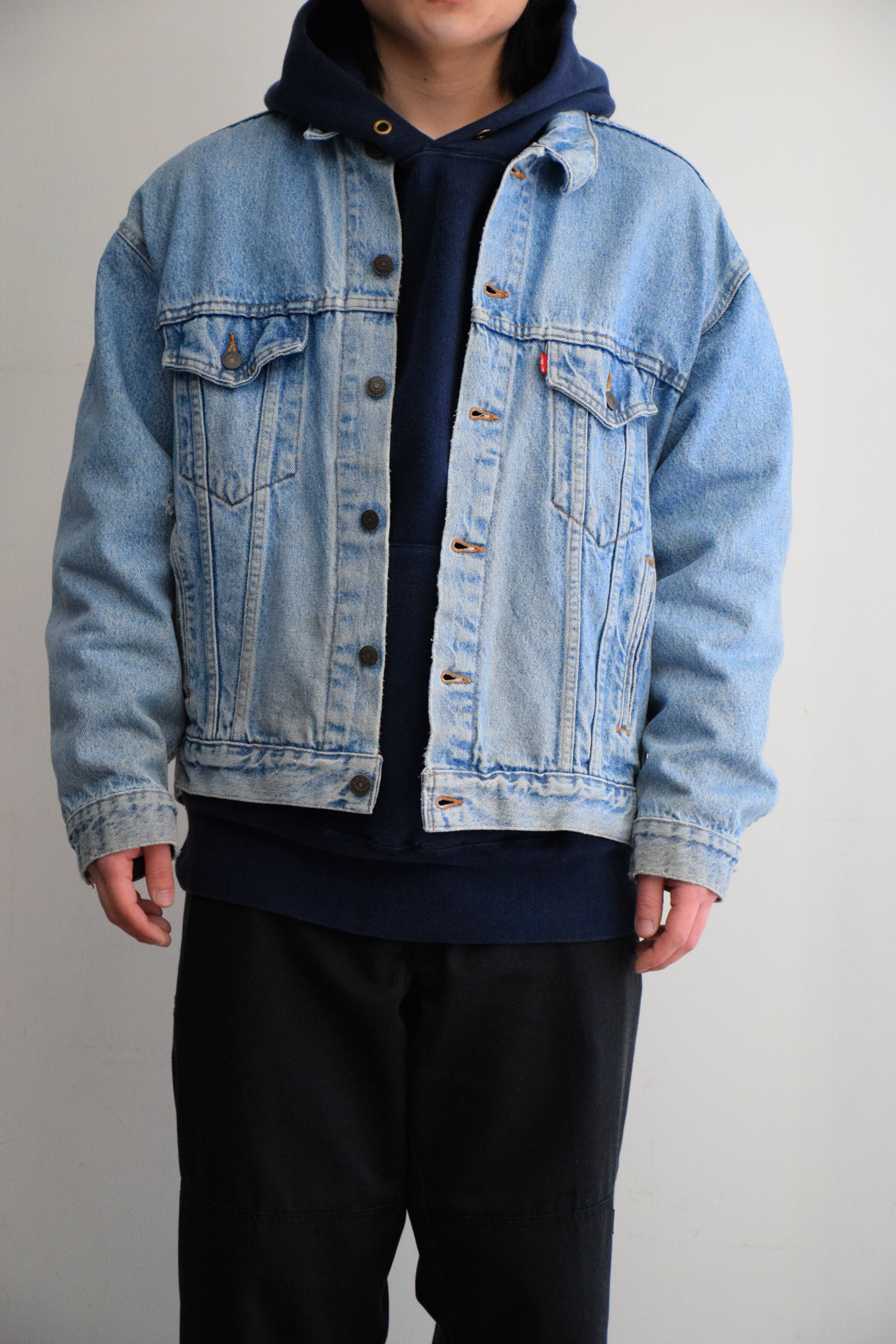 90's USA製 Levi's 70507 デニムジャケット メンズL ライトブルー G