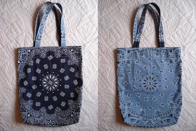 夏の注目バッグ／ラフコーデに♩USA バンダナ リメイクバッグ／通勤