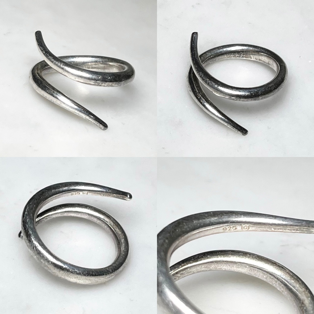 vintage silver serpent ring