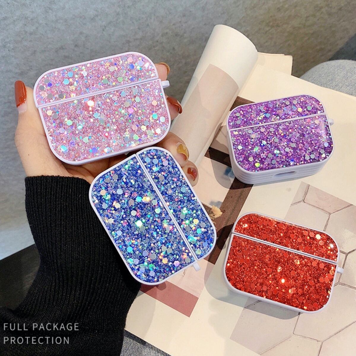Airpods Airpodspro ケース 韓国 キラキラグリッターケース Pc ハード エアポッズ エアポッド プロ カバー キラキラ かわいい 大人 可愛い お洒落 イヤホンケース セレクトショップオンリーユー