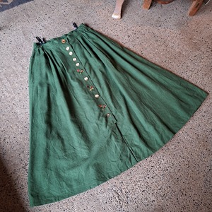 刺繍 リネン混 チロリアンスカート used [207057]