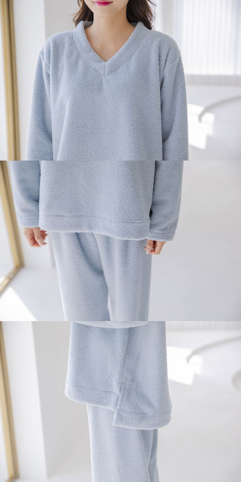宅配便】もこもこVネックルームウェア／roomwear212 | DAY CLOSET