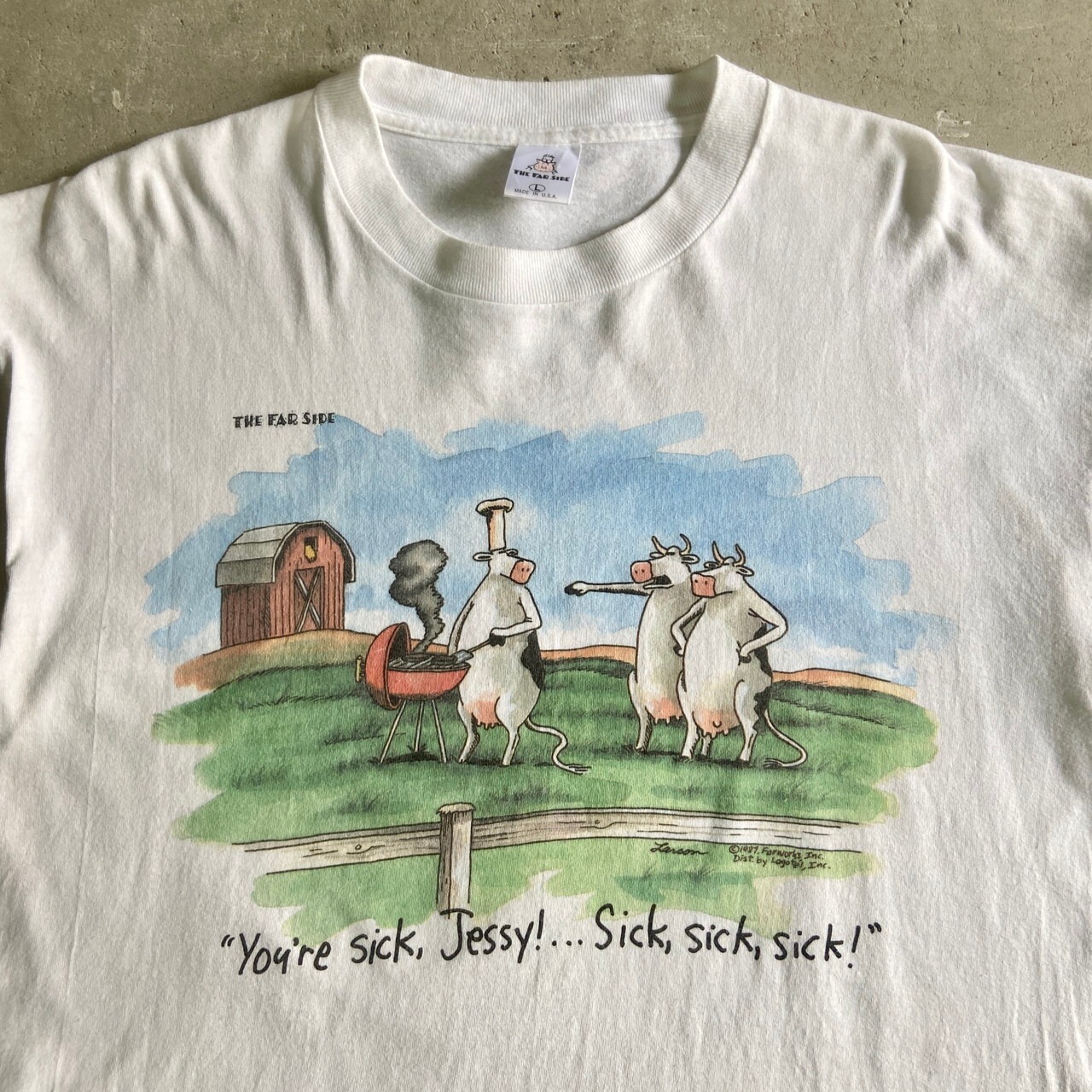 90年代 USA製 The Far Side Cows Animal Cartoon アニマル アート 