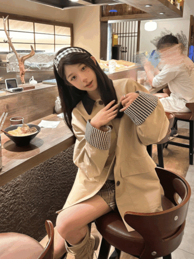 #オールドマネー｜ブリティッシュトラッドストライプスリーブミドルロングコート｜Atelier Item