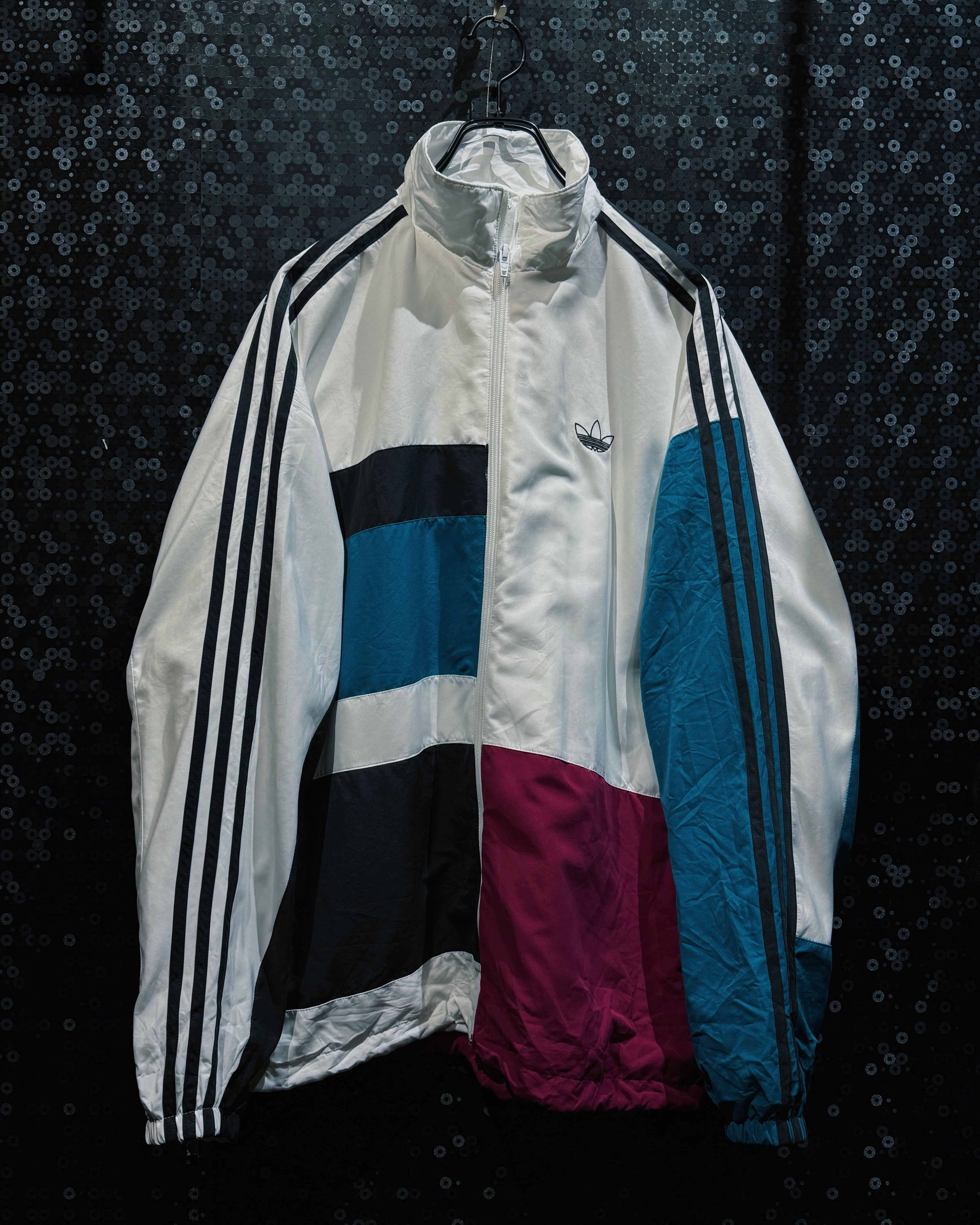 【ÆIEM】adidas originals asymmetry trefoil logo switching nylon jacket