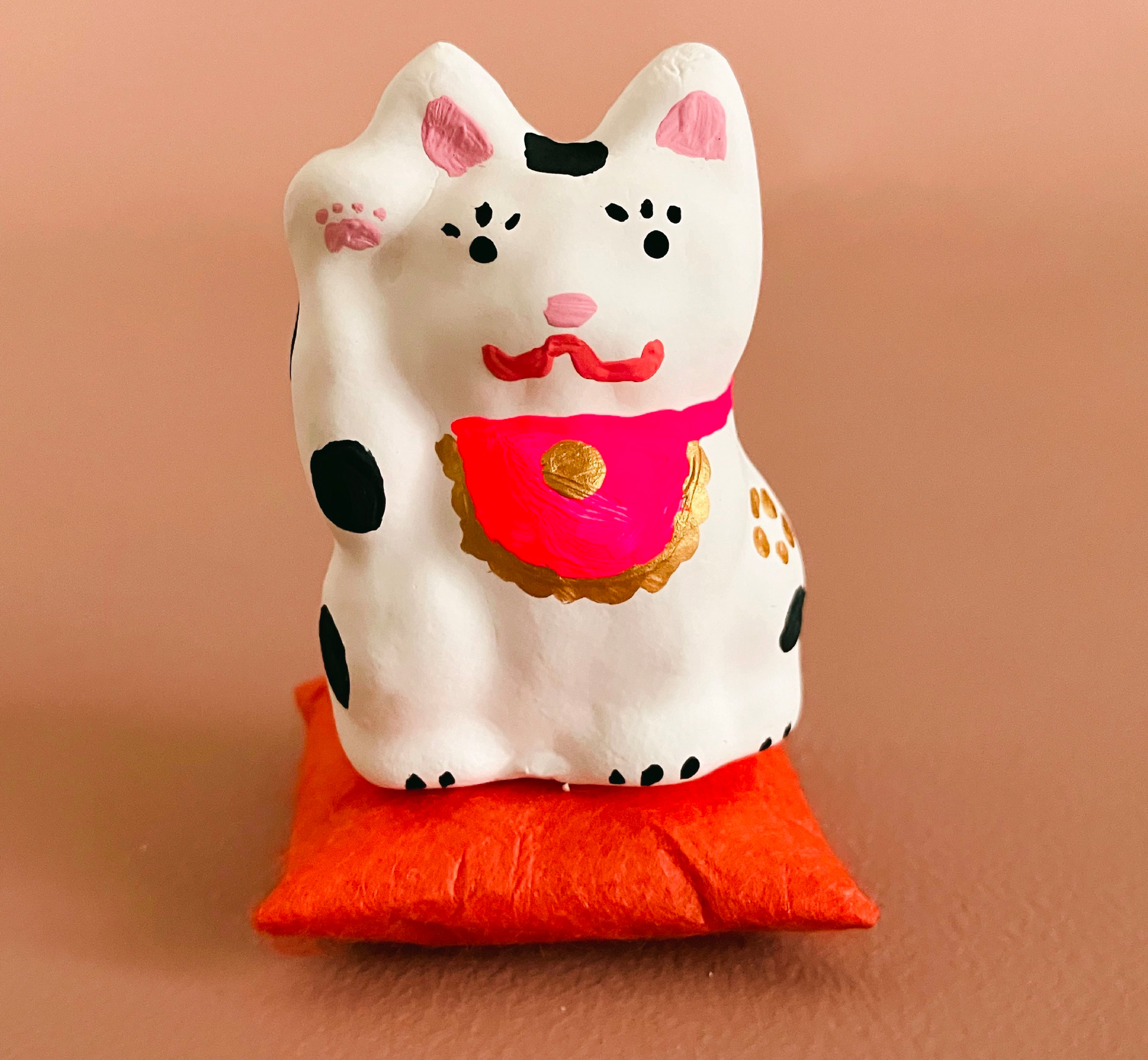 まめ招き猫「ピンク」