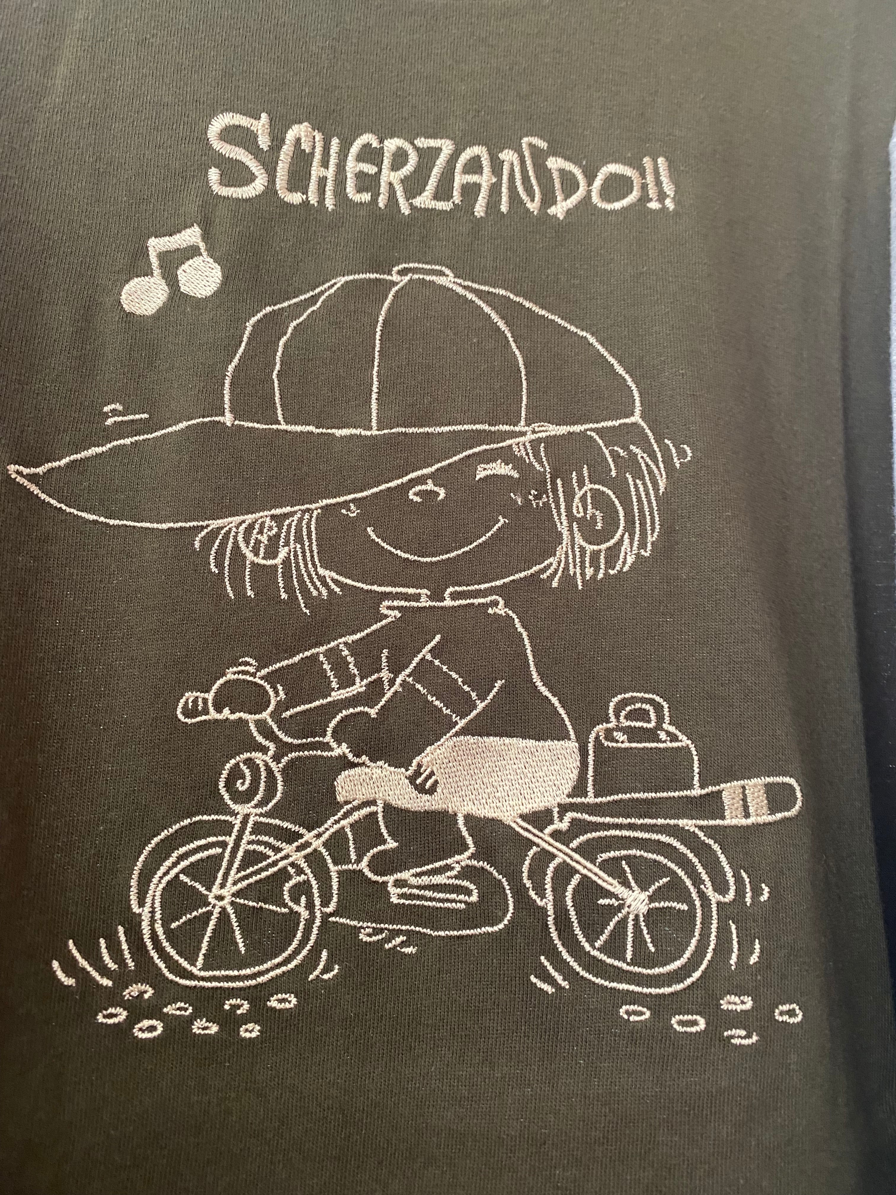 水森亜土刺繍ロングスリーブTシャツ | 水森亜土のおもちゃ箱画廊 official