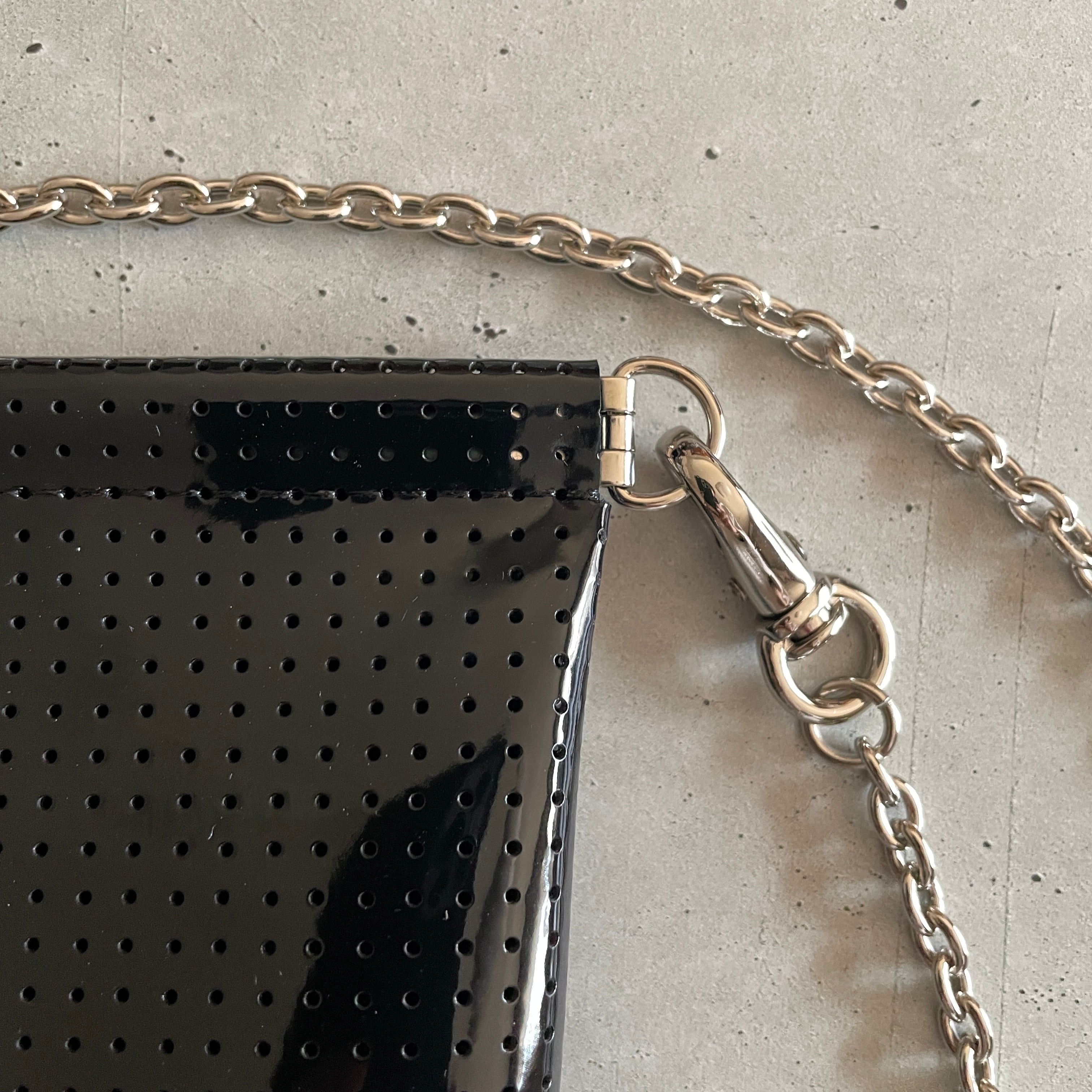 斜めがけ チェーンーショルダー スマホバッグ☆黒ごま | Jaane Matane