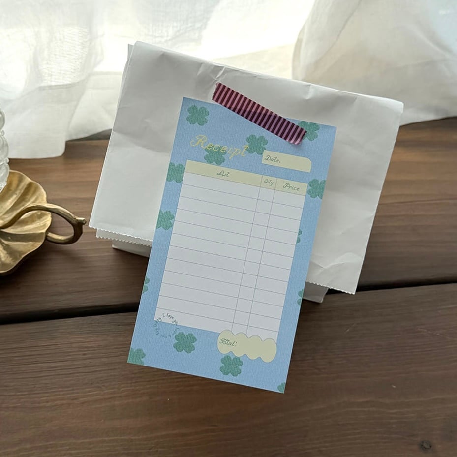 i mean it】receipt memo 02 メモ帳 | 韓国文具・雑貨 kaulcoffee.studio