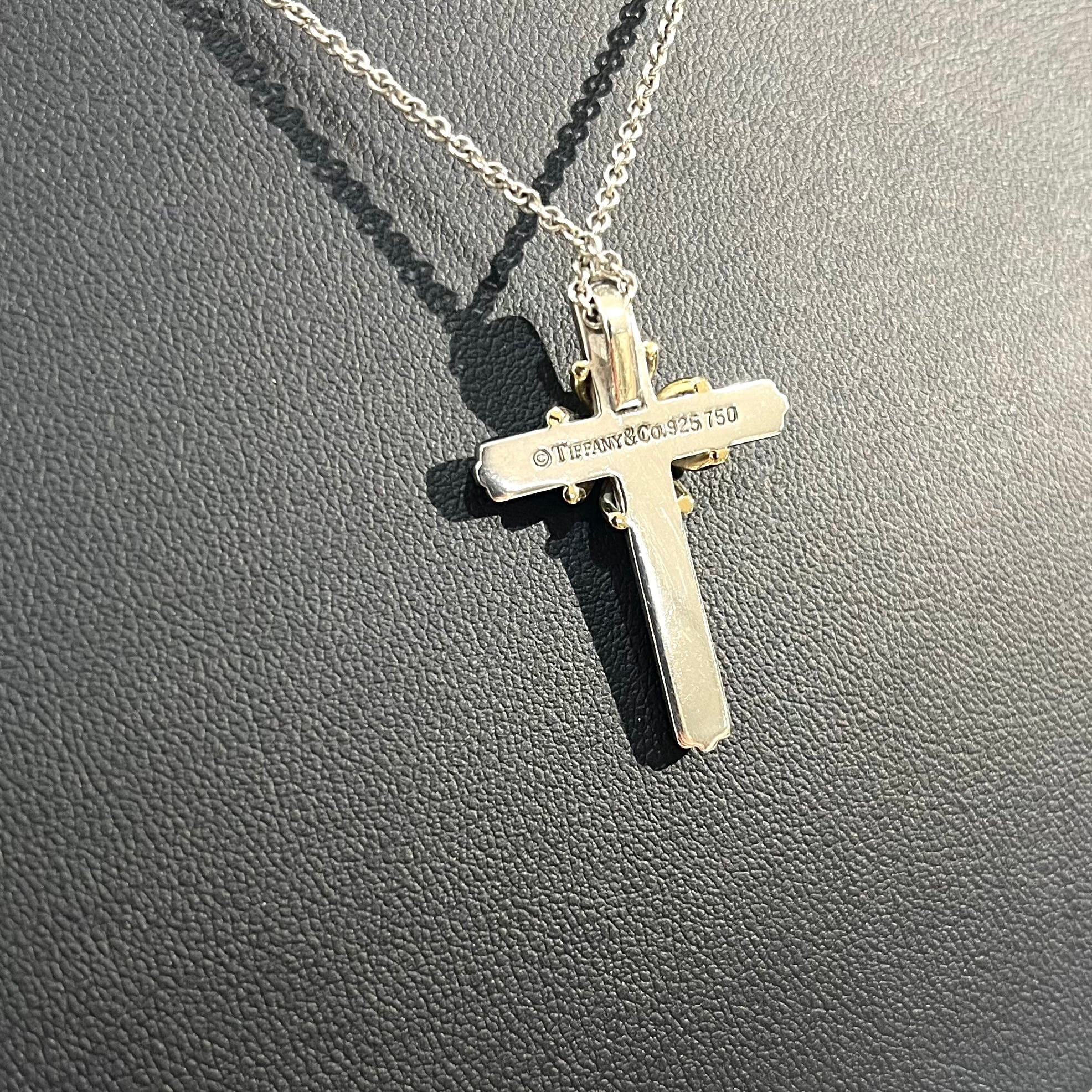 TIFFANY&Co.】2969 VINTAGE SILVER925×K18YGシグネチャークロス