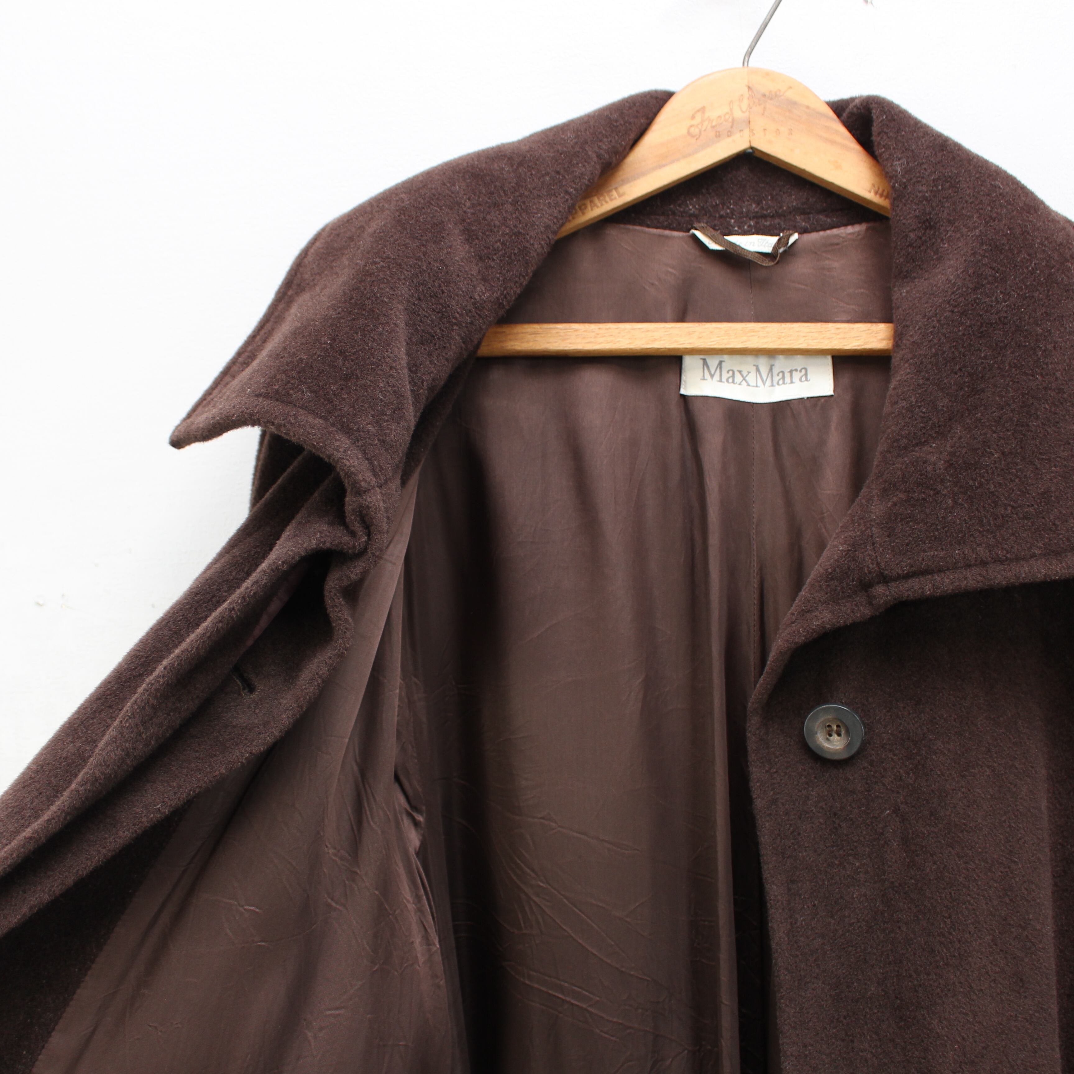 MAX MARA WHITE TAG WOOL OVER COAT MADE IN ITALY/マックスマーラ白