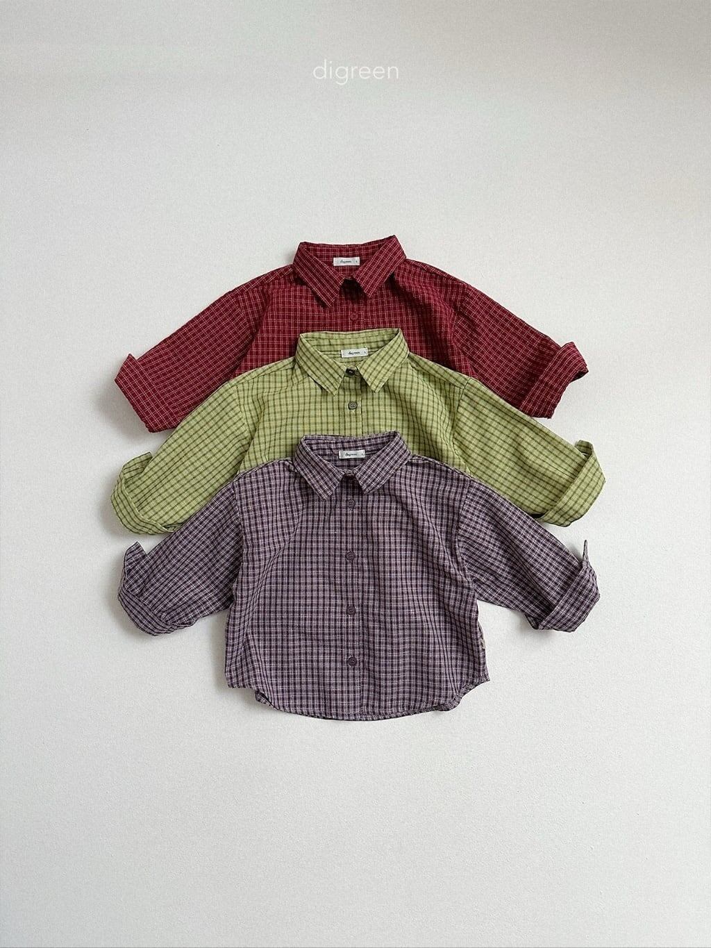 【予約】digreen Picnic check shirt