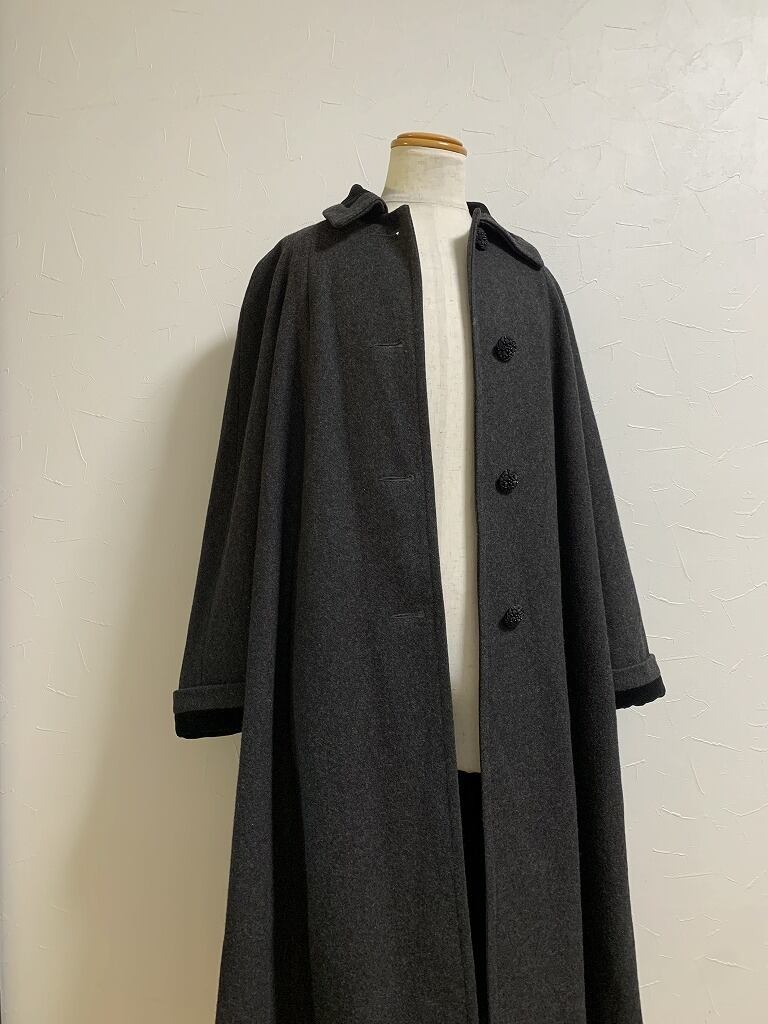 1980's Bi-Color Switched Design Single Long Coat