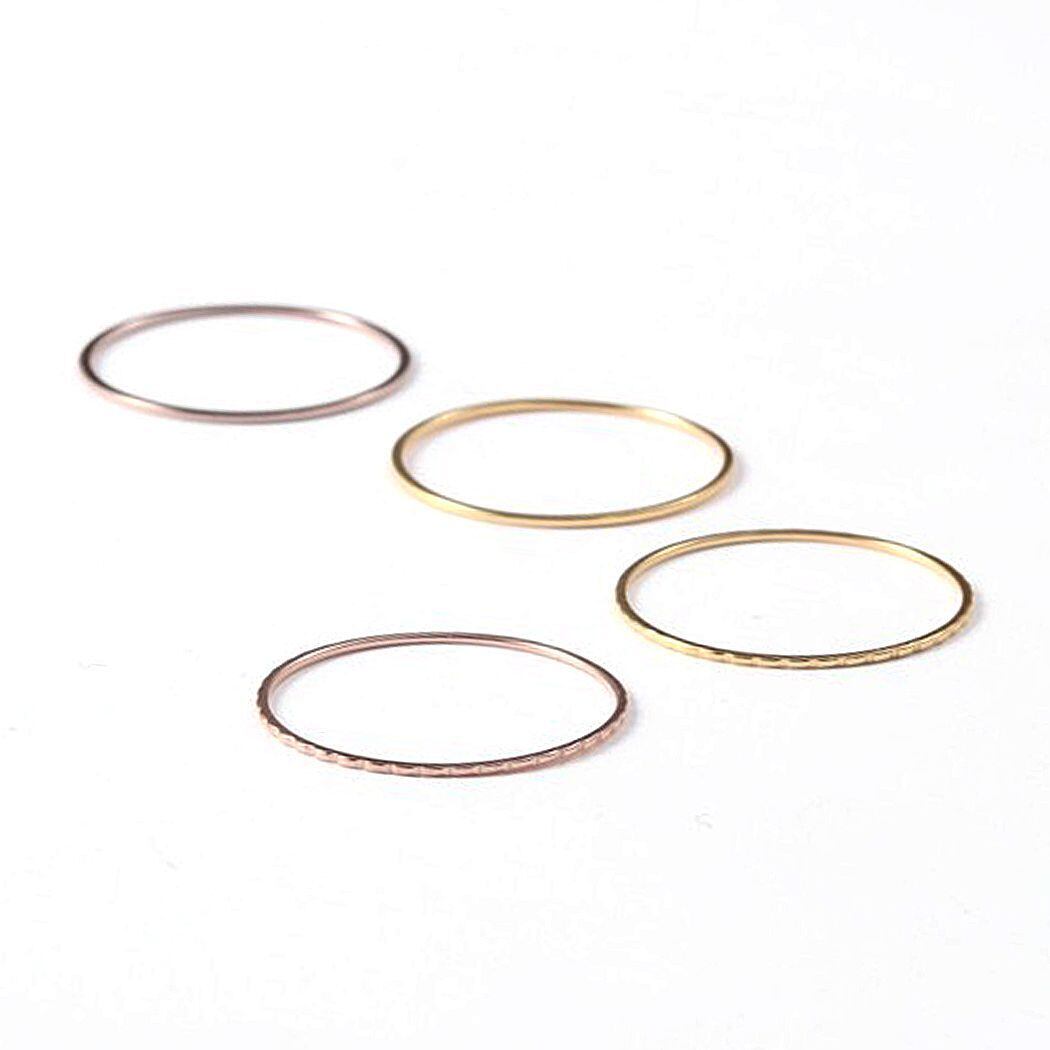 984 超極細 0.5mm サージカルステンレス シンプル リング 指輪 金属