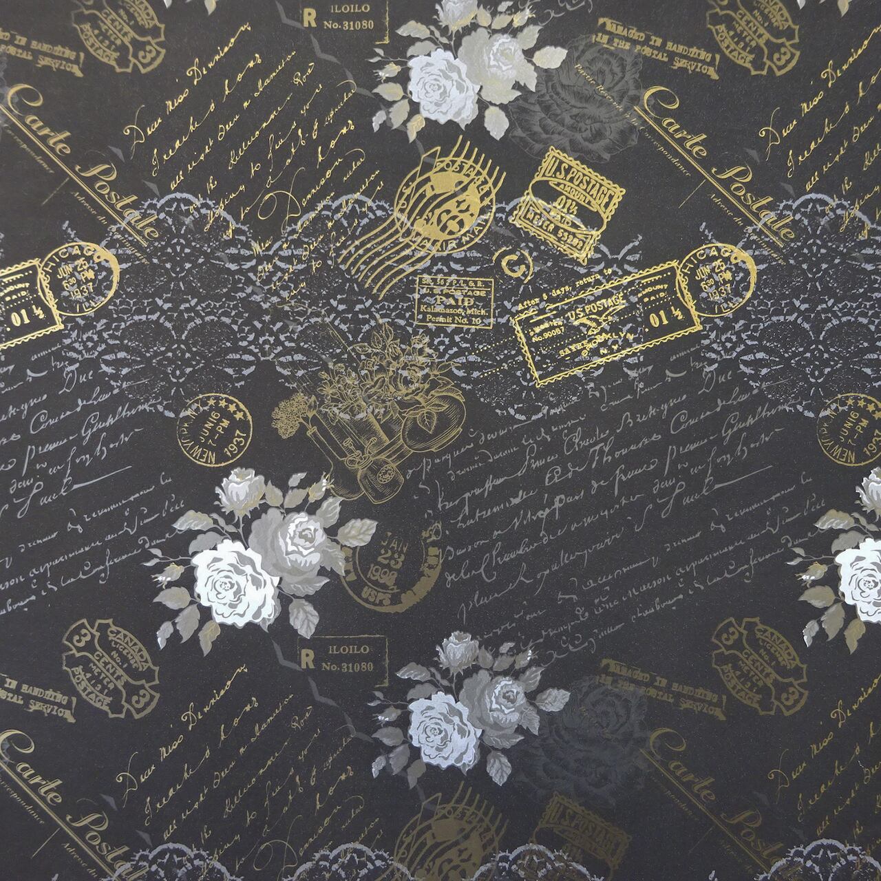 ラッピングペーパー 包装紙 イタリア製 (STAR) 約50cm×70cm 1560-6000