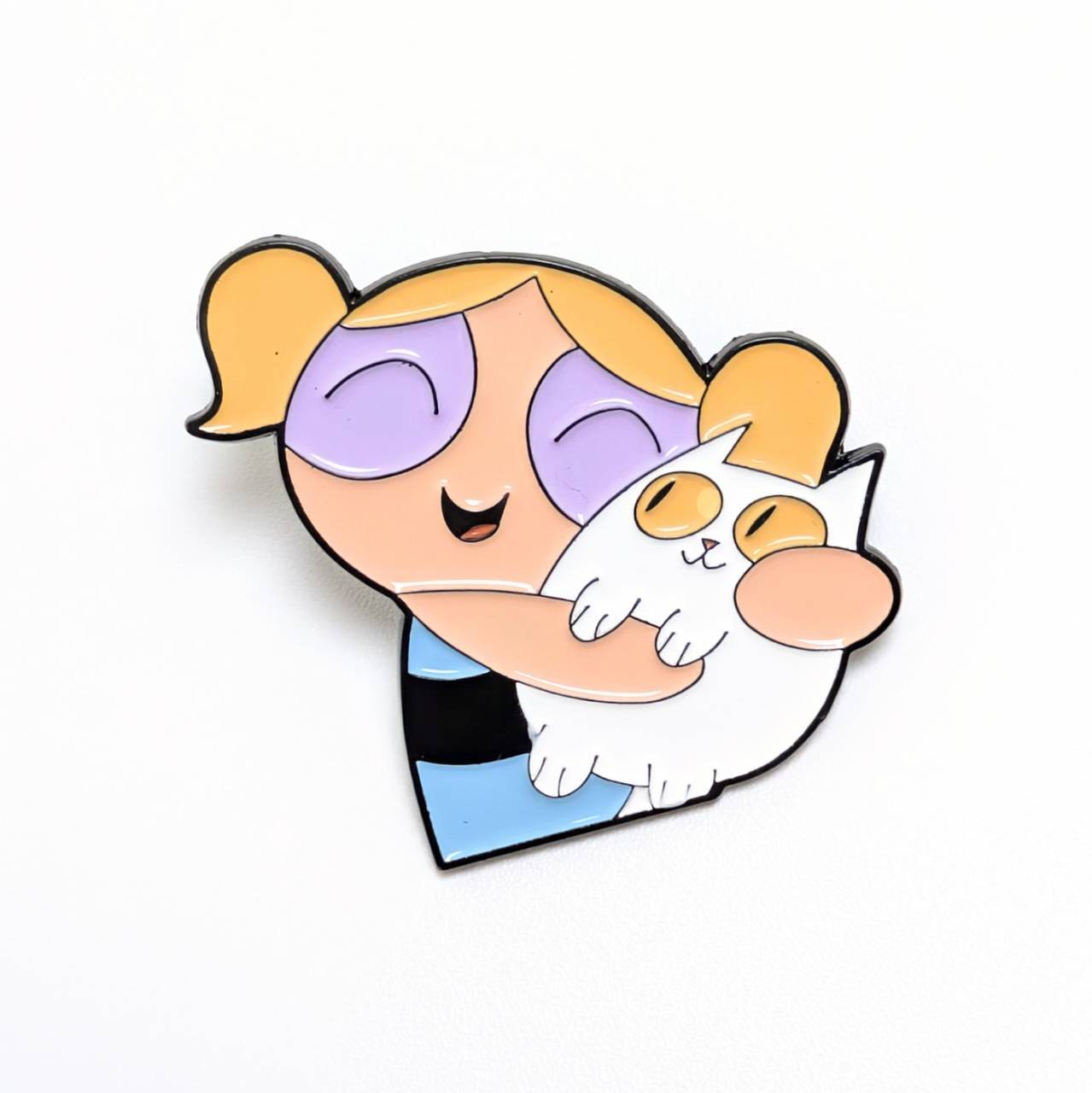 送料無料！ ★ピンズ PINS★ピンバッジ 【 The Powerpuff Girls ( パワーパフガールズ ) 】バブルスとネコ〚アメリカン雑貨 アメトイ〛