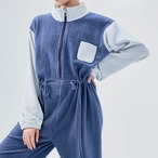 フロントジップ フリース カバーオール 2色展開 L1271