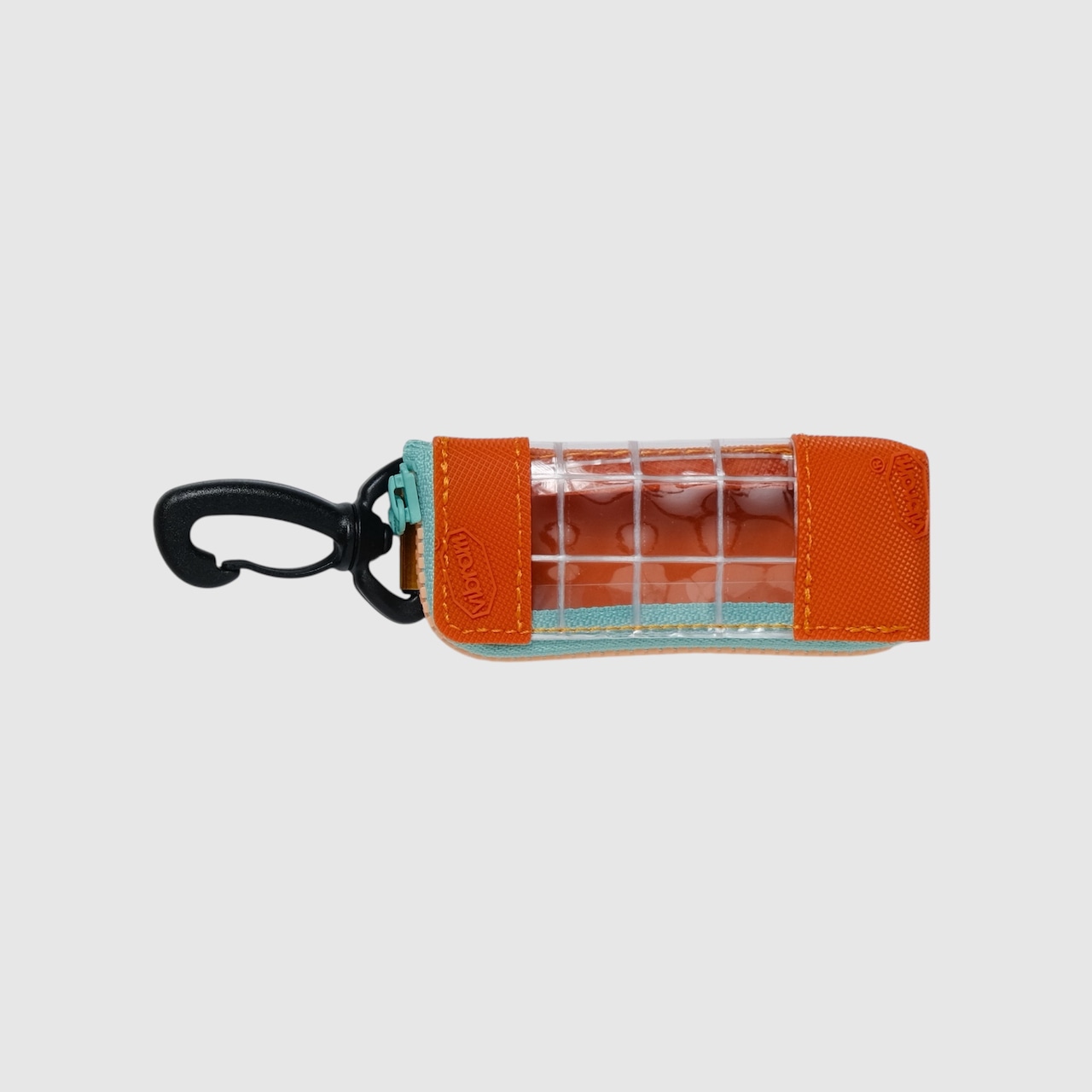 vibram light case (orange×clear) with orange glowing zip