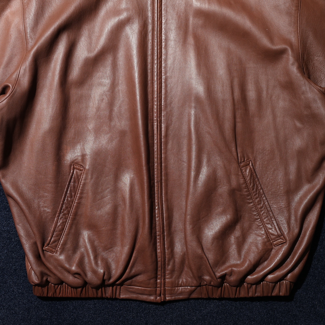 L ポニー無し Polo Ralph Lauren ラムスキン レザージャケット ブルゾン スウィングトップ ドラズラー Lambskin ポロラルフローレン