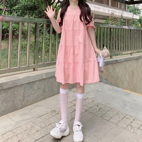 ✞ ラウンドネックスカート ギャザー スウィート ✞ゴスロリ SM ミリ 甘ロリ クラロリ 和ロリ エレガント 黒ロリ 姫ロリ 華ロリ BB-BB2437127