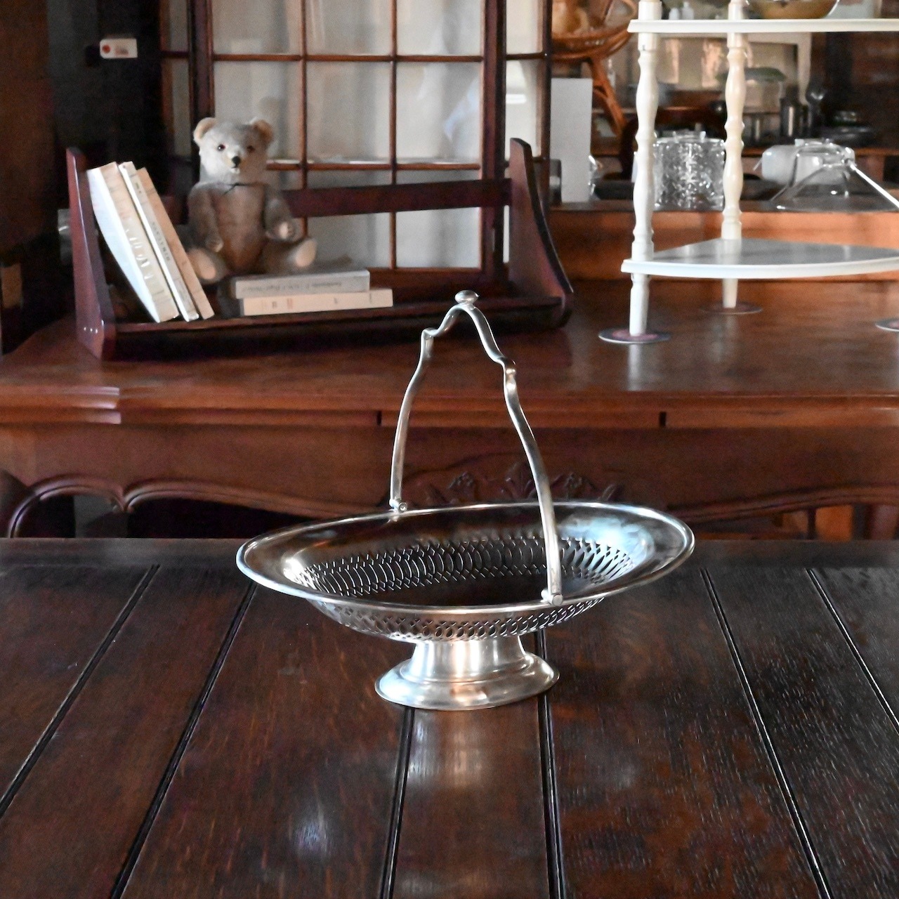 Basket / バスケット〈 プレート・シルバー・トレー・カフェ・店舗什器・アンティーク・ヴィンテージ 〉113997