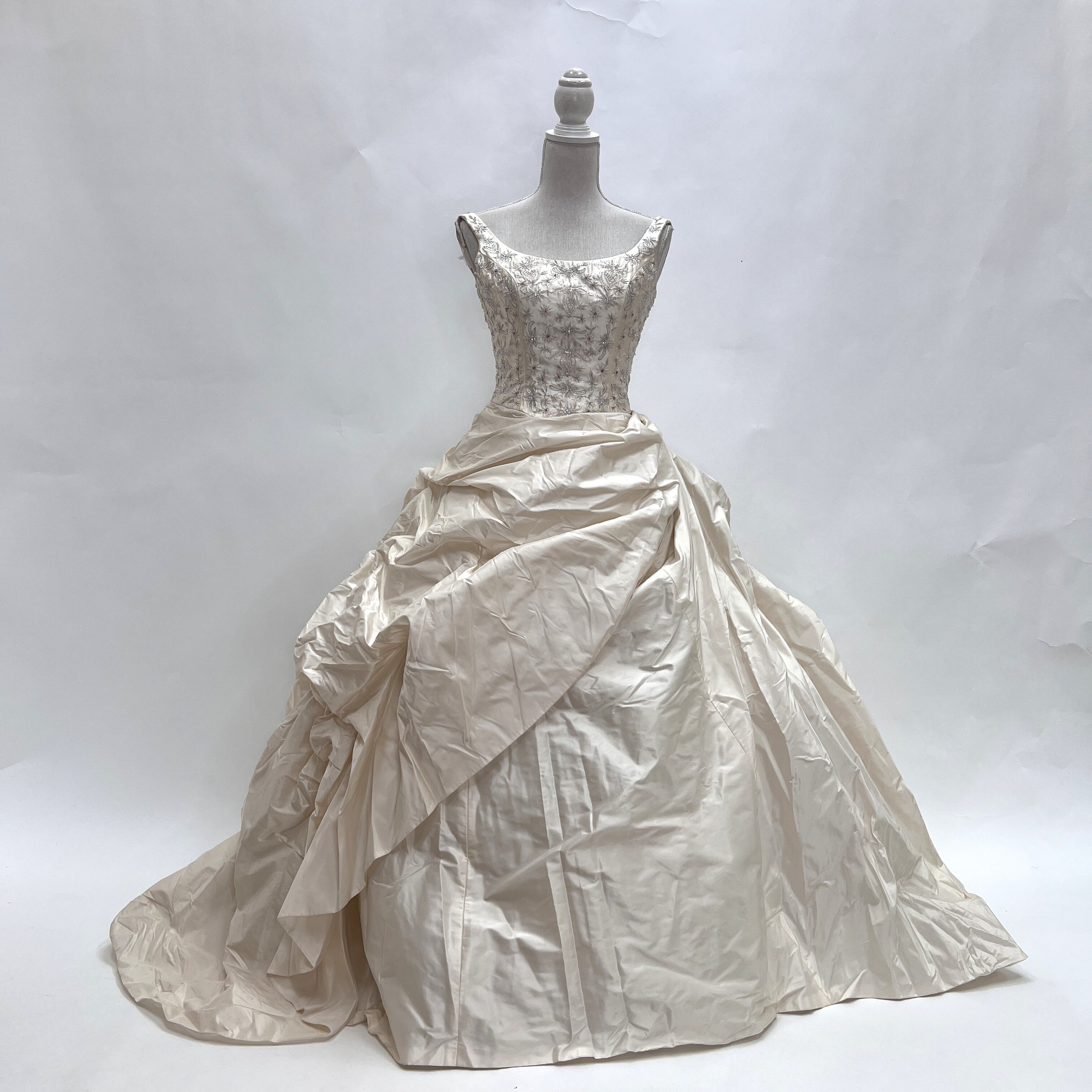中古 ウェディングドレス プリンセス アイボリー 9号 W-359