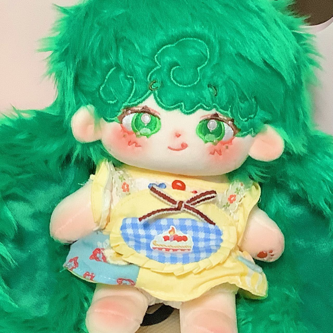 纖荷 可愛い 女の子 20CM ぬいぐるみ 無属性 緑の髪と緑の目 着せ替え人形