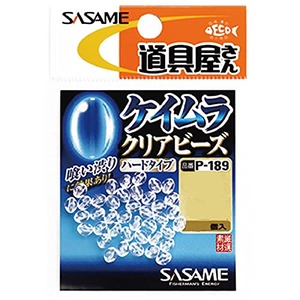 【特価処分】ささめ針(Sasame) P-189 道具屋 ケイムラ クリアビーズ ハード ケイムラカラー #4