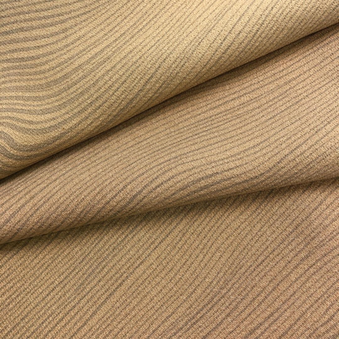小紋 作家物 木目模様 暈し 藁色 縮緬 K-5261 小紋 作家物 木目模様 暈し 藁色 縮緬 K-5261 着物 きもの