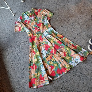 ピンナップガール柄 ワンピース used [407042]