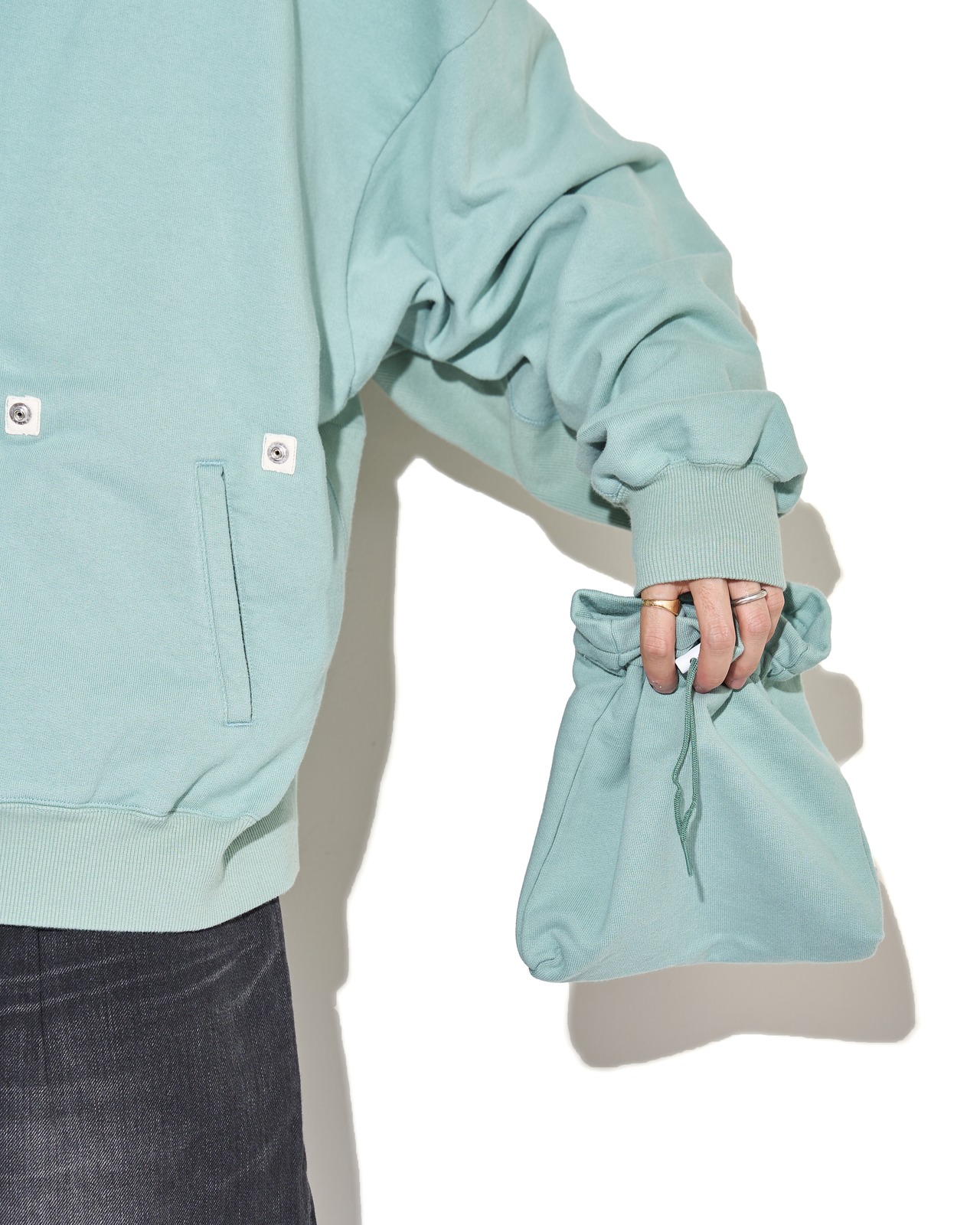 refomed "KINCHAKU ZIPUP HOODIE"〔MINT〕"