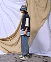 【#Re:room】VINTAGE TUCK WIDE DENIM［REP208］