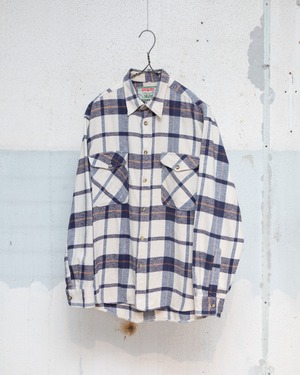 Europe label check patterned cotton shirt