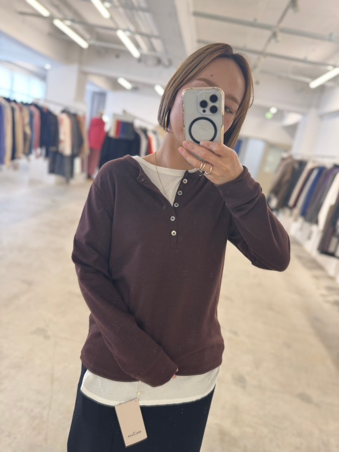 【LEMELANGE】ヘンリーネックプルオーバー　8551007