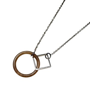 vintage HERMES silver × buffalo horn necklace