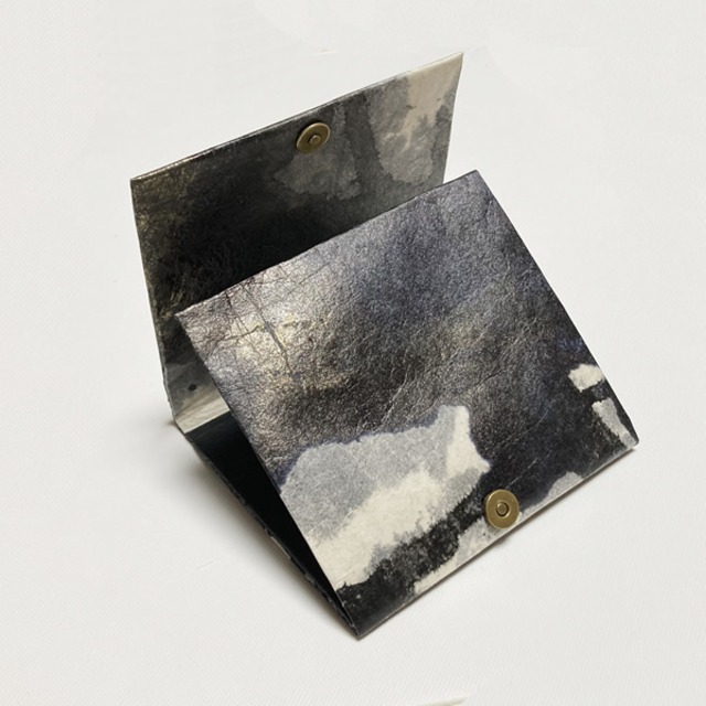 黒谷和紙の折財布【黒曜】No.1