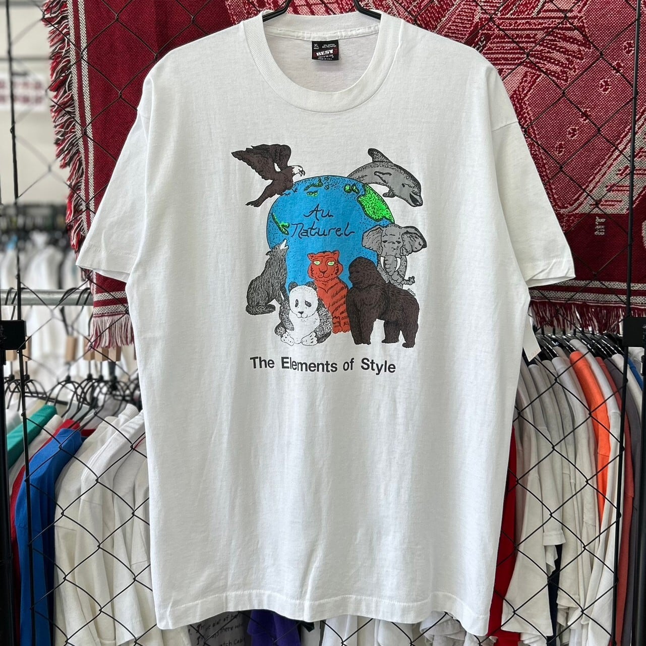 90s フルーツ USA製 厚手 Tシャツ 半袖 バックプリント  霜降り