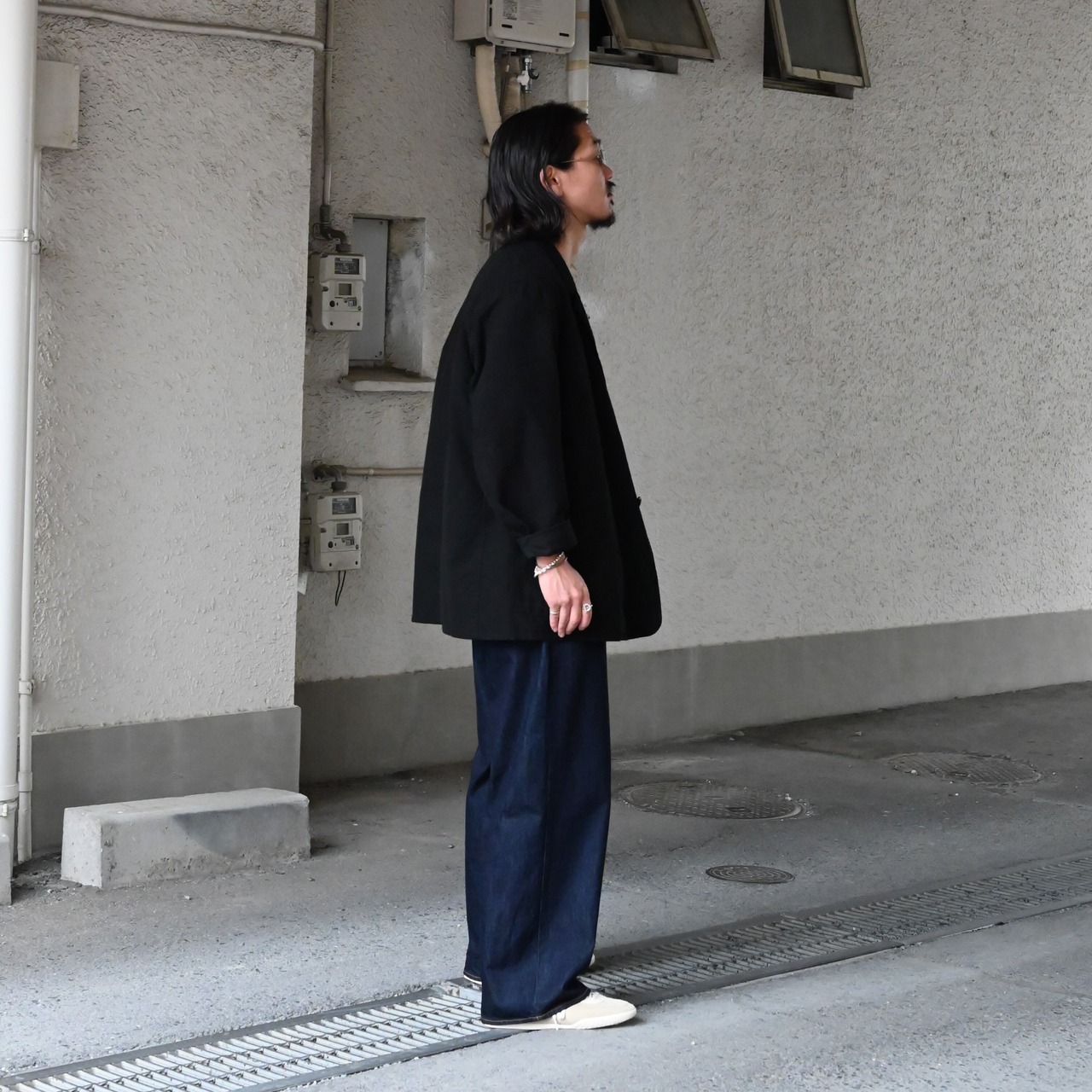 ANACHRONORM(アナクロノーム）WIDE 5P DENIM PANTSコーディネート