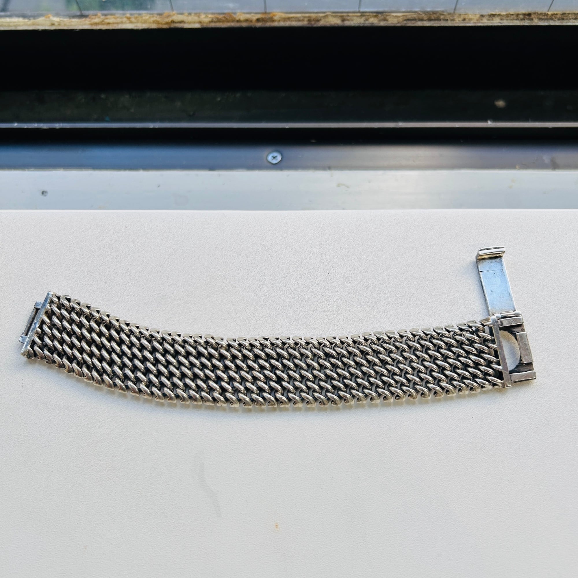 100g シルバー925 WIDEチェーンベルトブレスレット | Milo Antiques