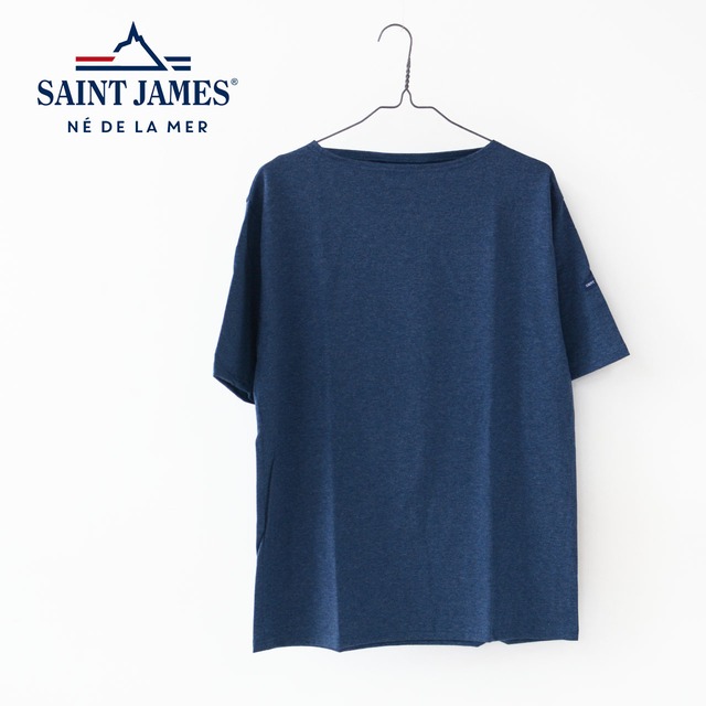 SAINT JAMES [セントジェームス 正規販売店] PIRIAC SOLID INDIGO [ps-indigo] ピリアック無地(霜降りｲﾝﾃﾞｨｺﾞ)・カットソー・半袖Tシャツ・Tシャツ・MEN'S / LADY'S [2024SS]