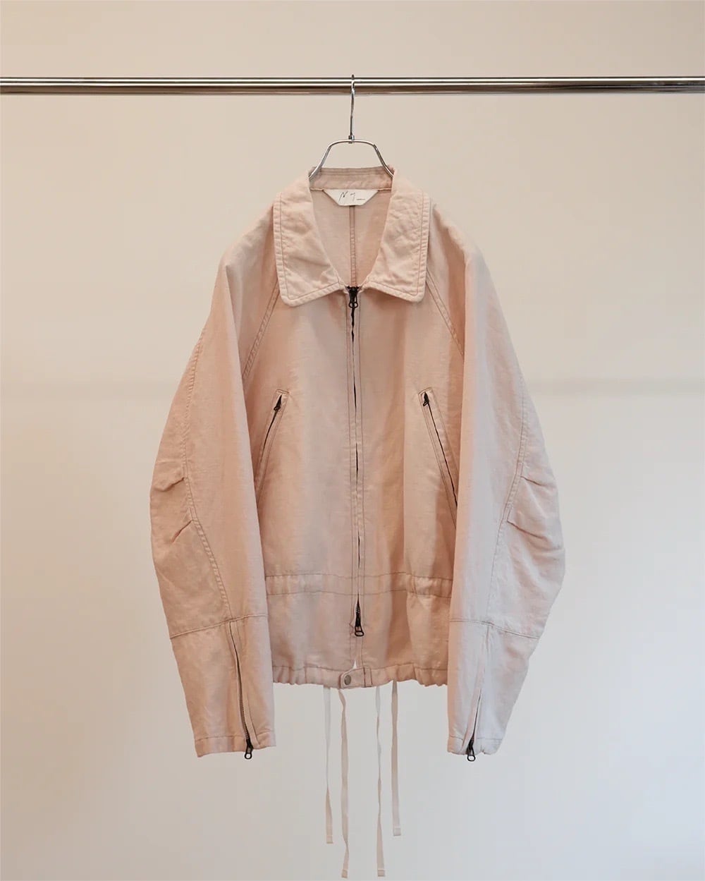 25SS】ANCELLM W/L ZIP JACKET(PINK BEIGE) ANC-JK46 | IAAAM 25SS】ANCELLM W/L ZIP JACKET(PINK BEIGE) ANC-JK46 | IAAAM