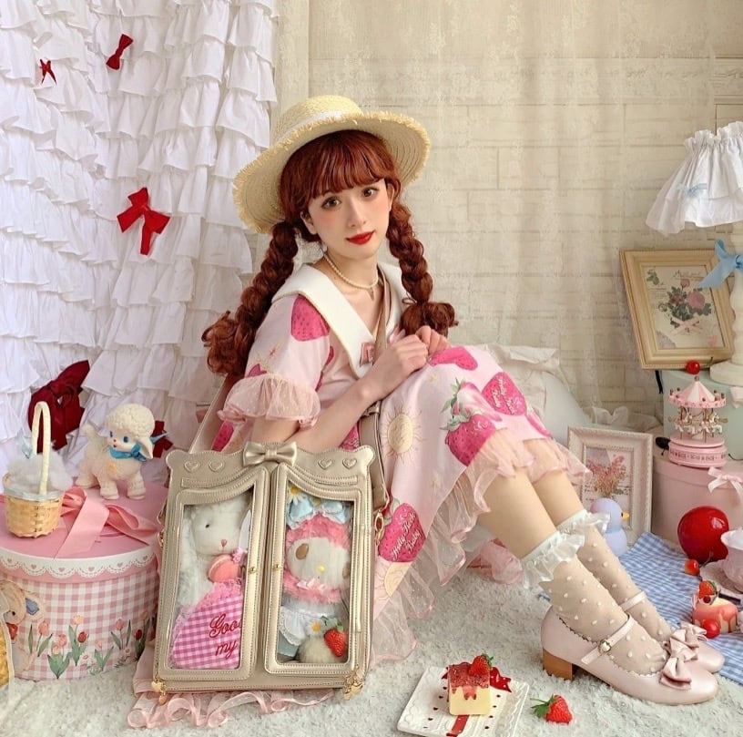 428 レディース 可愛い ロリータ 痛バッグ 痛バ ショルダーバッグ リュック Fdis6j Lachouette