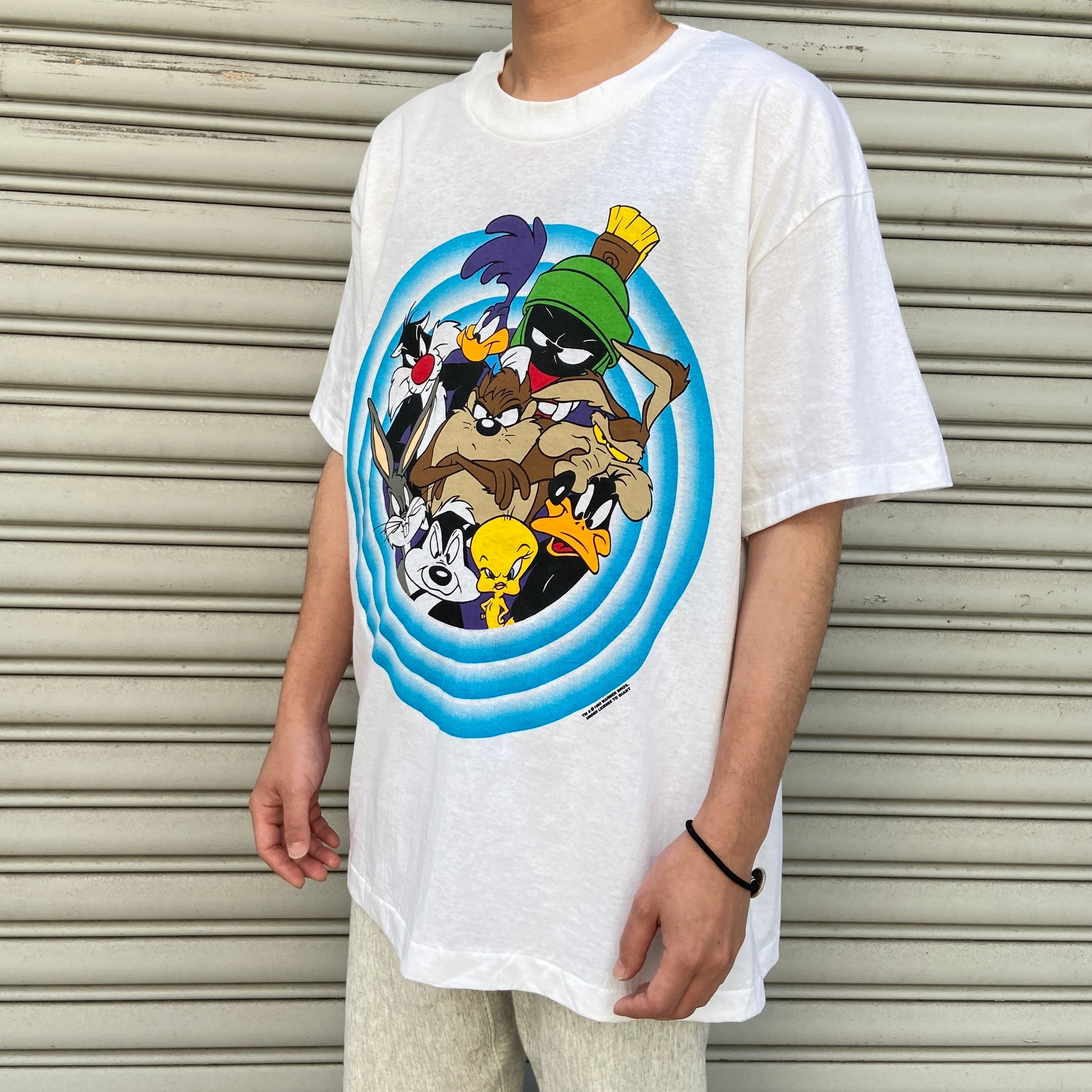 90sデッドストック ルーニーテューンズ キャラ集合Tシャツ GIANT XL