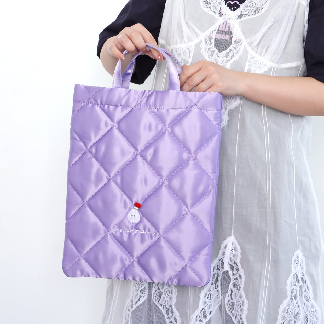 キルティングPCケースバック/パープル（MK-443) | もくもくちゃん公式