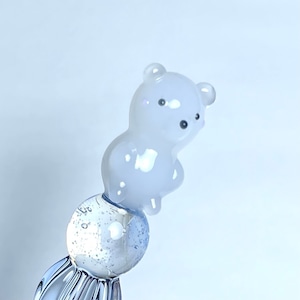 Animal glass pen  しろくま