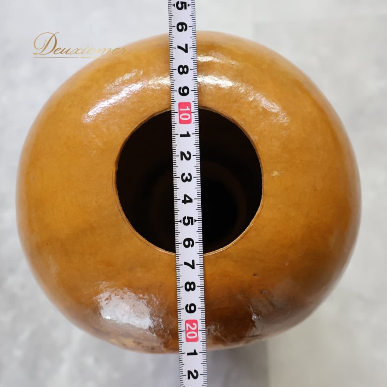 フラダンス 小物 イプヘケ 約56cm ブラウン系 イプ ひょうたん 楽器 小物 小道具 茶 黄 明るい 光沢 艶 タヒチアン タヒチ 練習 レッスン 舞台 ステージ イベント 音楽 ハワイアン アロハ ダンス小物 ハイビスカス柄 花柄 イエロー系